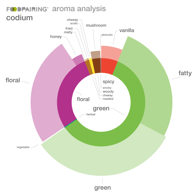 Κόδιο, Codium, foodpairing