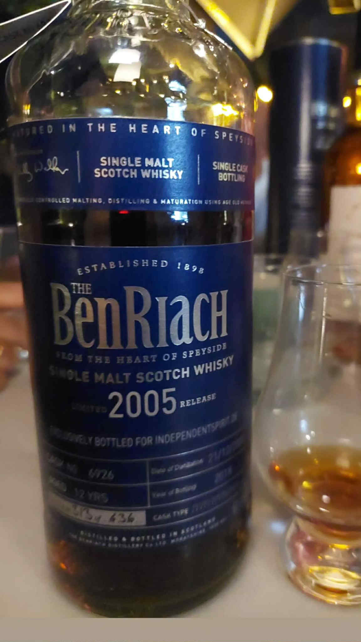 Benriach, λίστα με ουίσκι