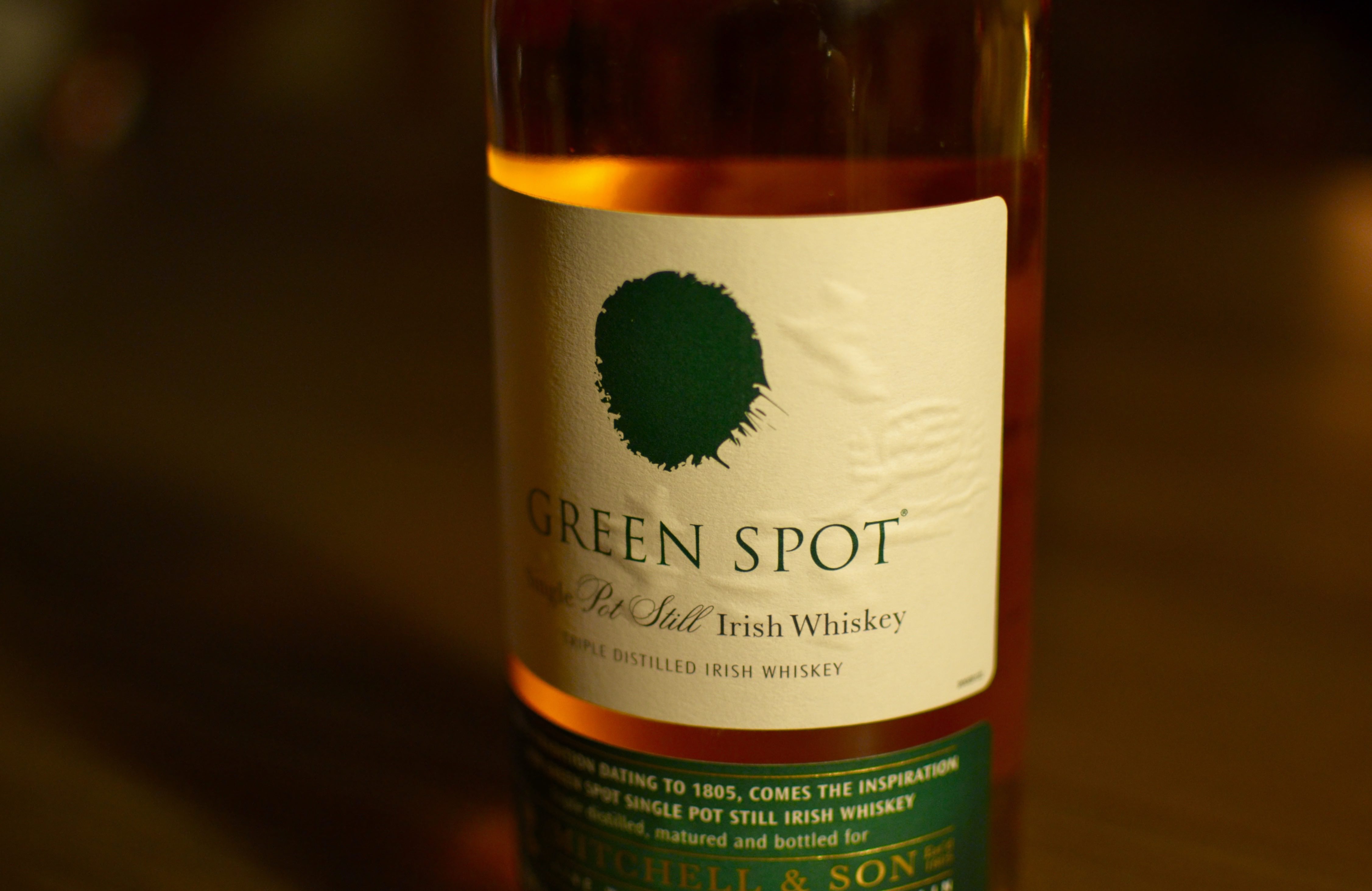 Green spot single pot still irish whiskey