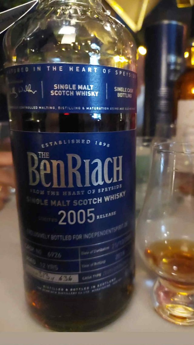 Benriach, λίστα με ουίσκι